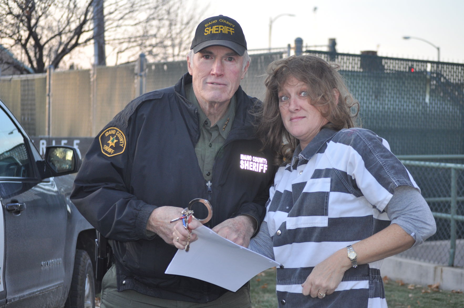 Sheriff Giddings with Tammy Frost